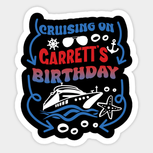 Cruising on garretts birthday B-day Gift For Men Women Sticker